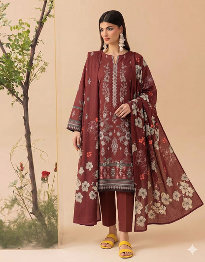 MARIA.B digital printed and Front head embroidered Lawn, new arrival