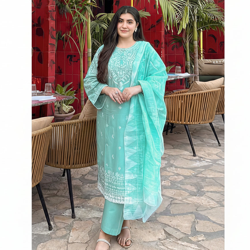 Maria-B Fine Quality Lawn with Indian chiffon Dopatta