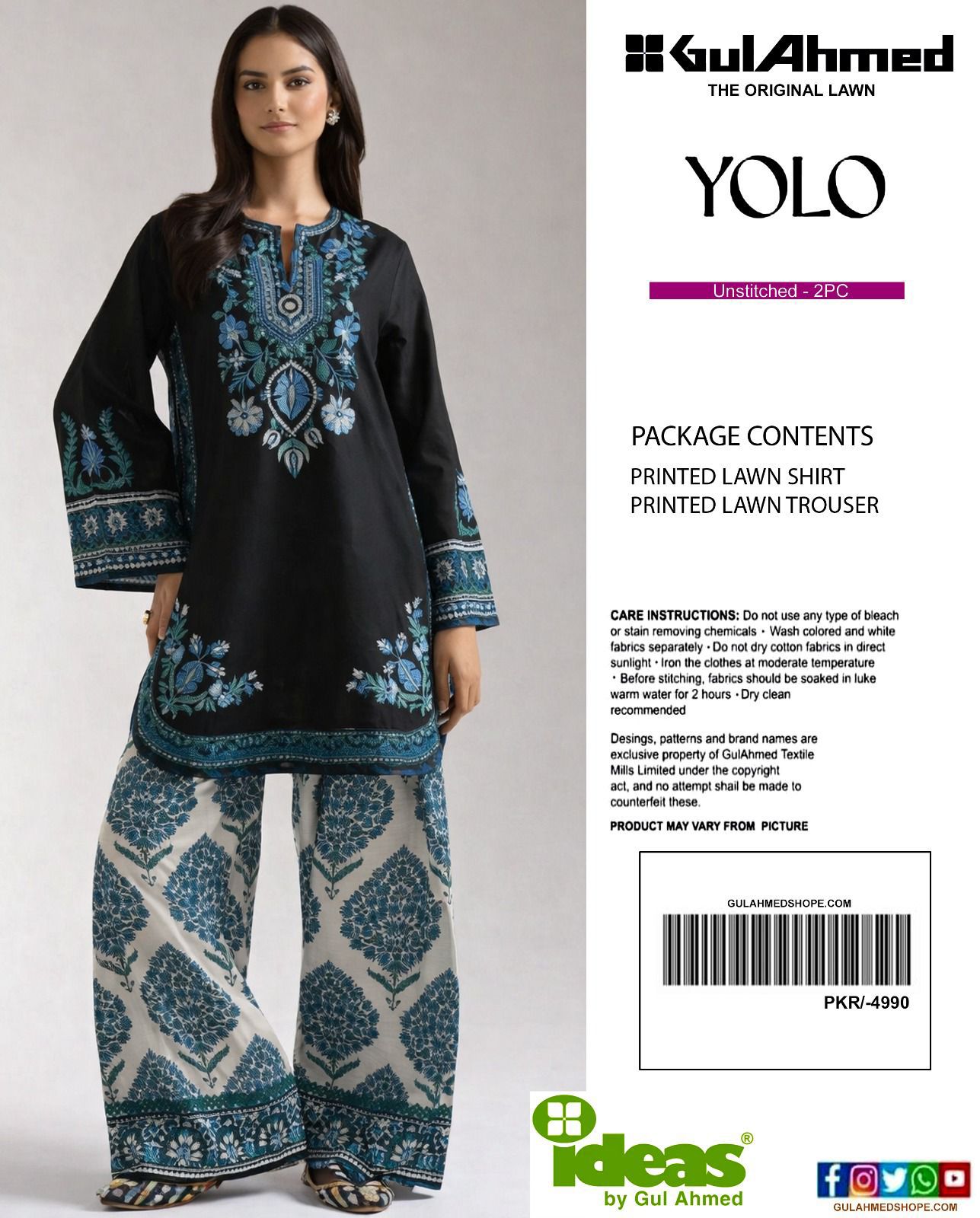 GUL-AHMED YOLO TWO PC CO-ORD SETS