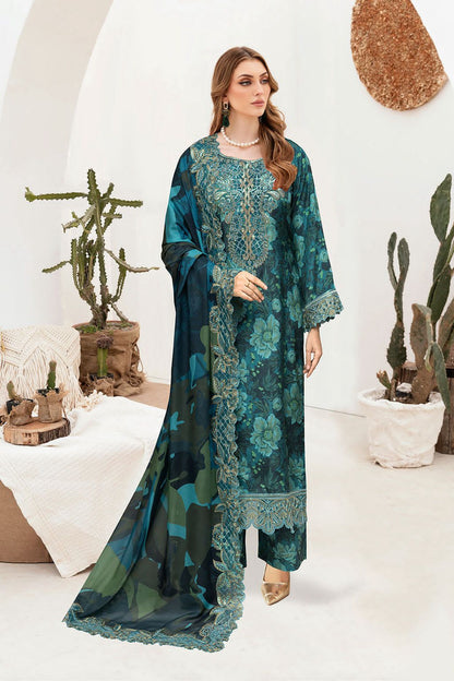 Tawakal printed lawn 90/70*
*03PCS unstitched dress*