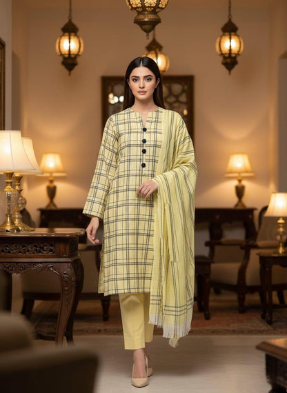 Soft Multani Khaddi Lawn Lining Shirt, 3Pcs 7 colors