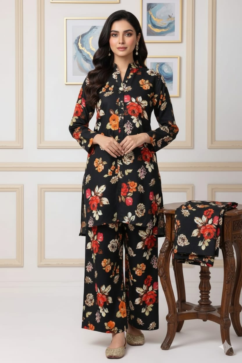 Floral Prints New Arrival,Summer Collection 2026, 2pc,Front Full Digital Printed Shirt*