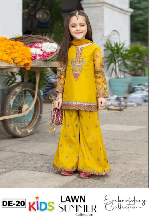 Lawn Eid collection 3pc Kids