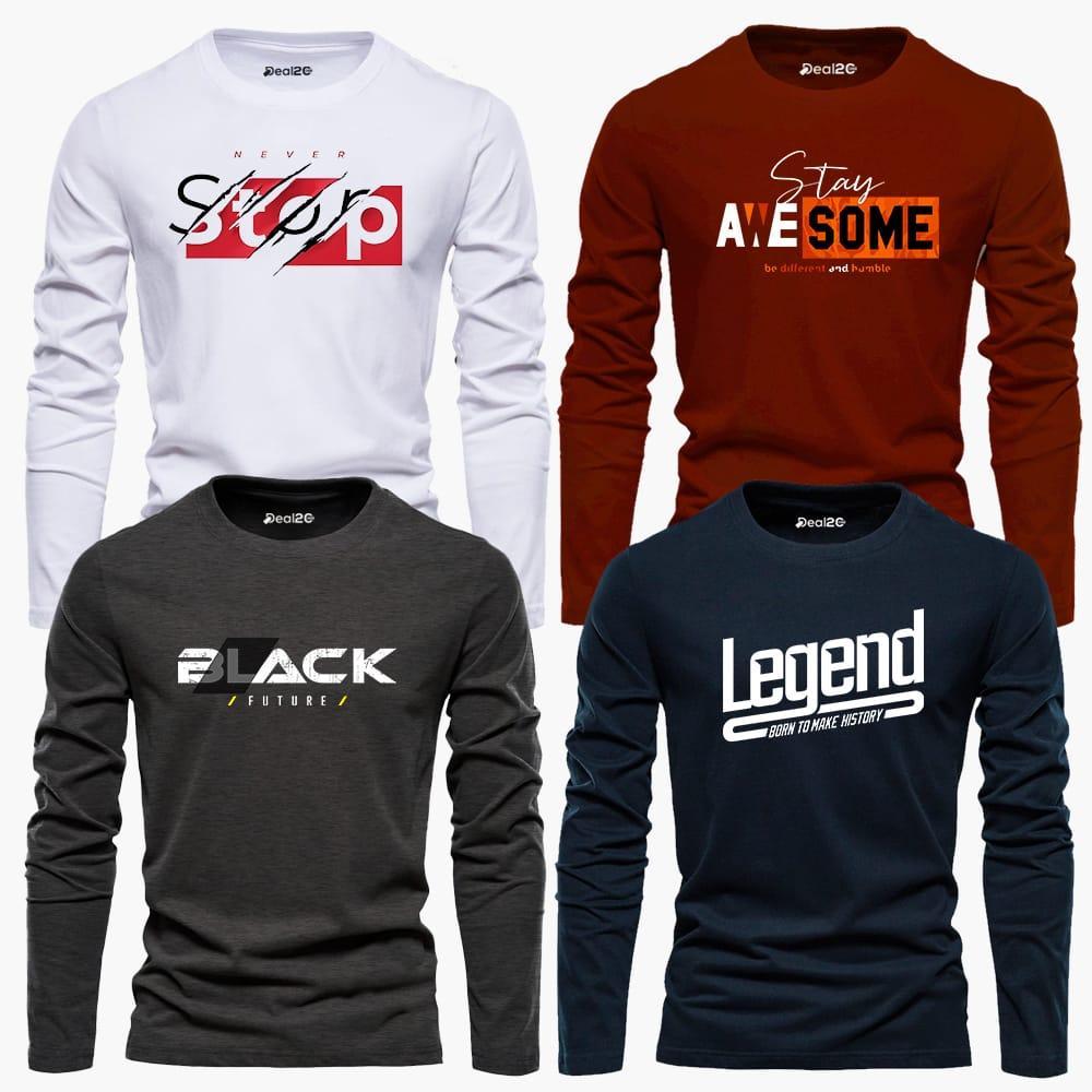 Men's graphic shirt Full sleeve pack of 4-shirts