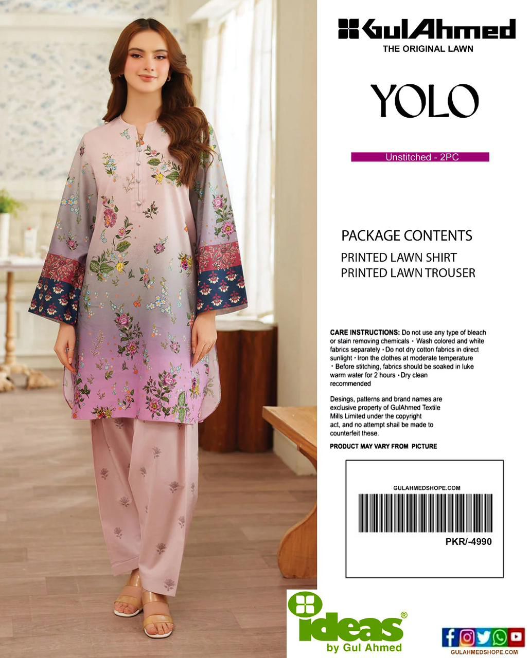 GUL-AHMAD YOLO TWO PC CO-ORD SET