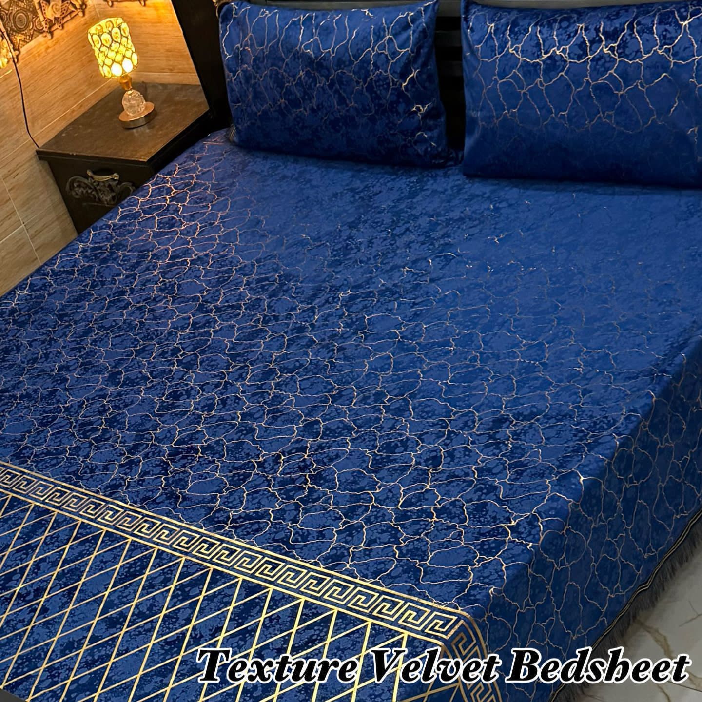 3PC Texture Velvet Bedsheet 25 colour's