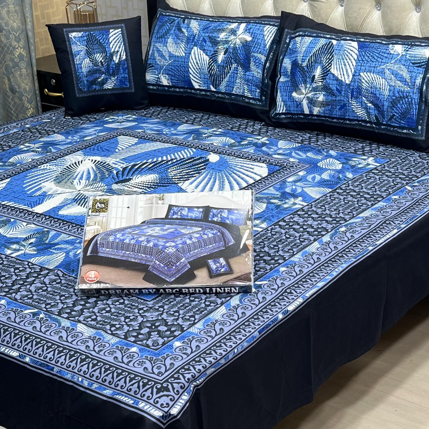 3 D PANEL BEDSHEET CRYSTAL COTTON*