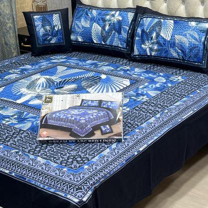 3 D PANEL BEDSHEET CRYSTAL COTTON*