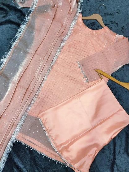 Shamooz silk patchwork suit 3PCS