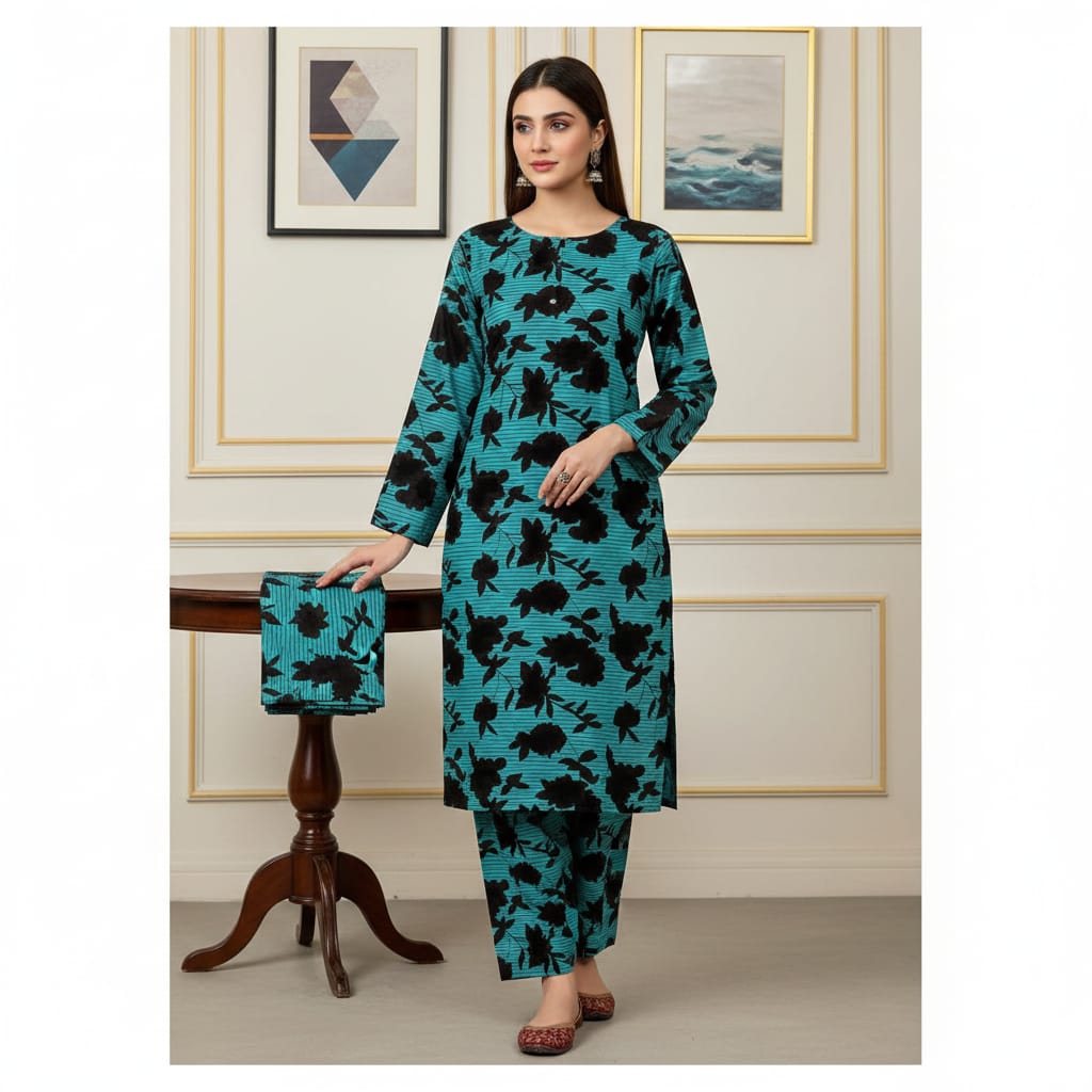 Floral Prints New Arrival,Summer Collection 2026, 2pc,Front Full Digital Printed Shirt*