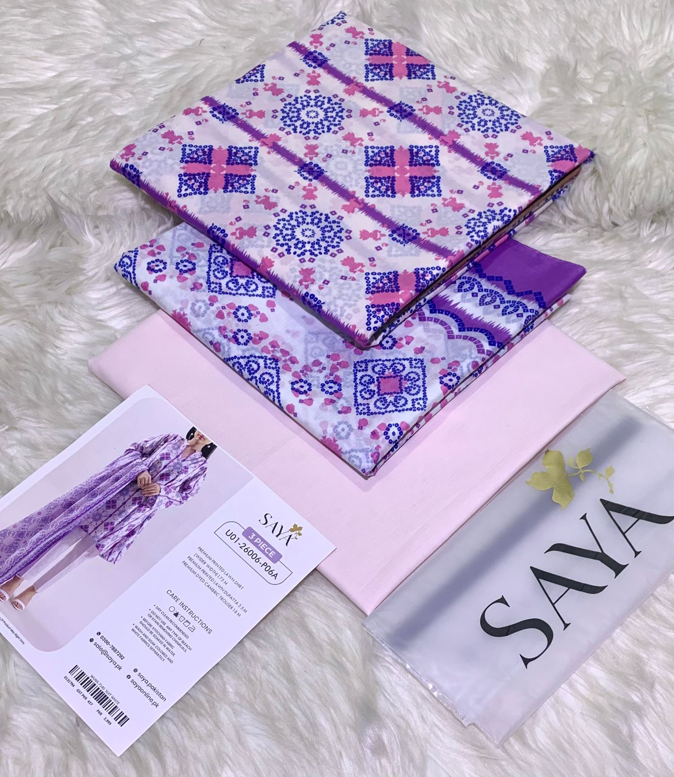 SAYA 2026 💯 Original *Printed 3pc Collection, Lawn
