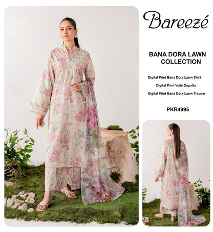 Bareezé 💯💯**Summer Collection 2026* LAWN 90/70*
AIR JET BANA DORA*