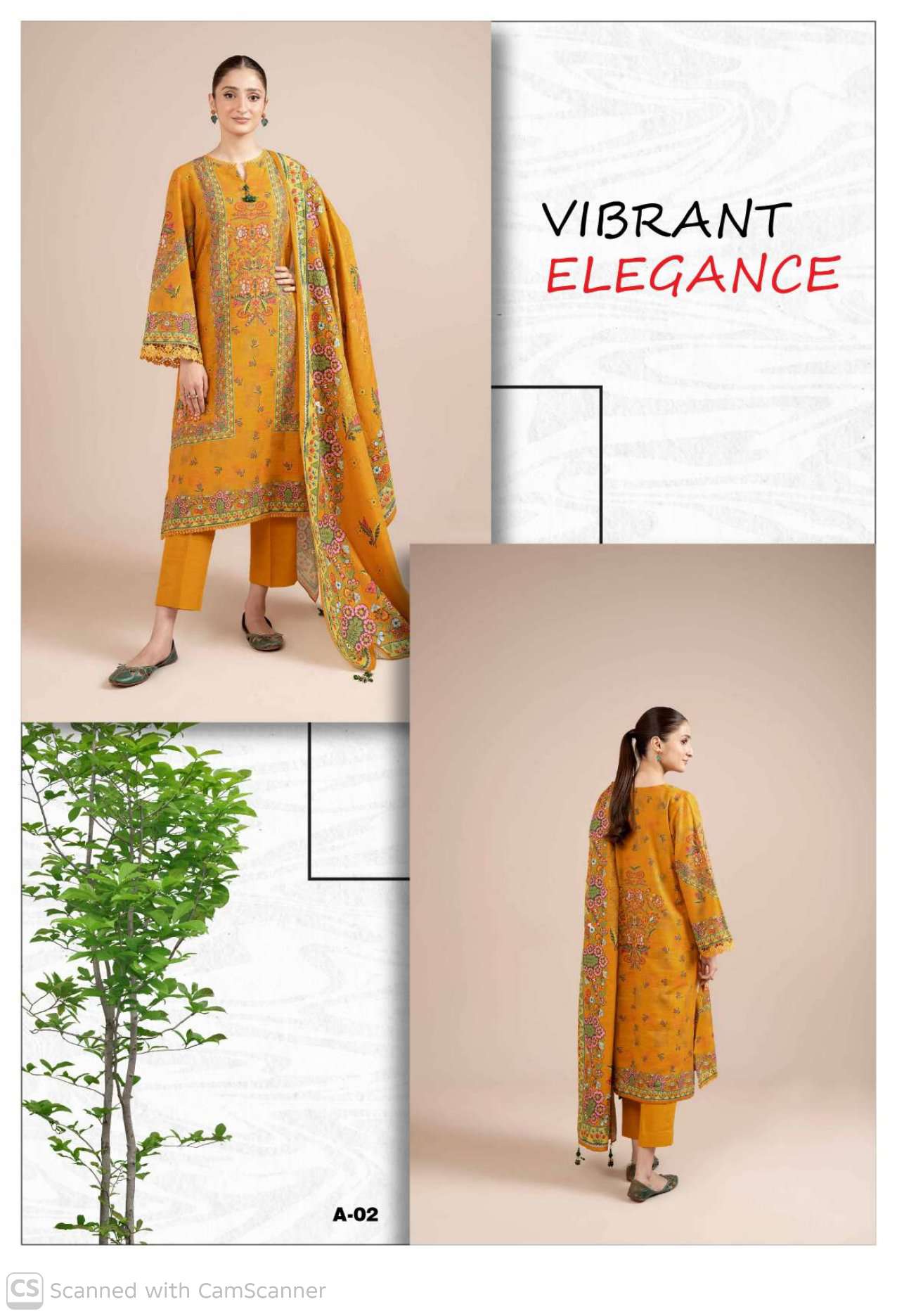 Ladies printed Karandi dress