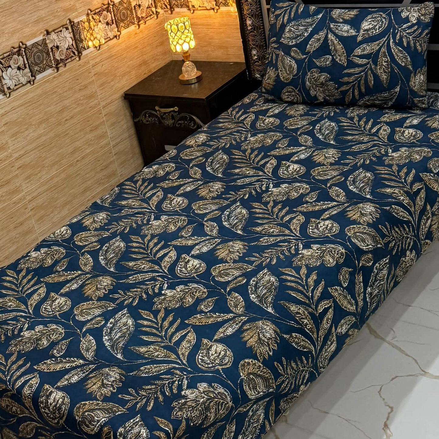 Alkaram 4Pc Mix Cotton Single Pair Bedsheets  4 colours