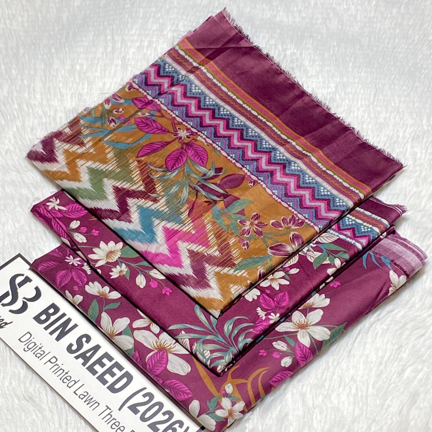 Bin Saeed Lawn 12 colors