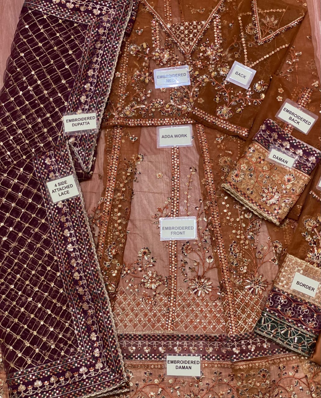 Brand FARASHA*Fabric overview*
Complete Net frock with Shamose Silk trouser