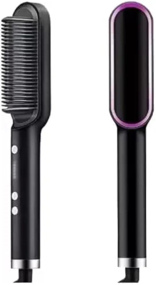 Electric hair dryer and straightener brush