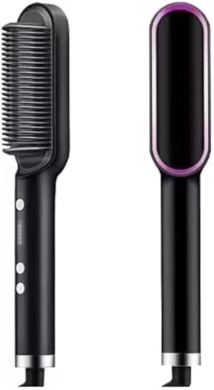 Electric hair dryer and straightener brush