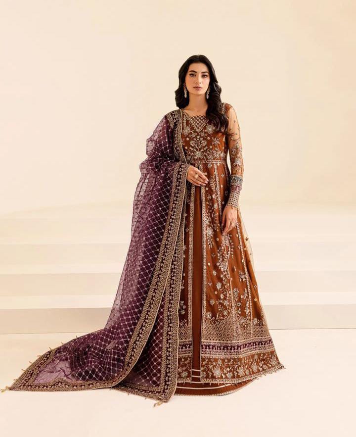 Brand FARASHA*Fabric overview*
Complete Net frock with Shamose Silk trouser