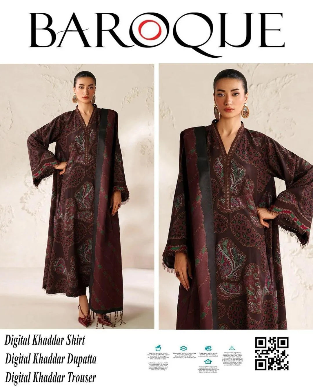 Women's unstitched Khaddar digital print 3PCS