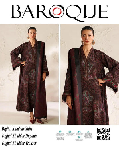Women's unstitched Khaddar digital print 3PCS