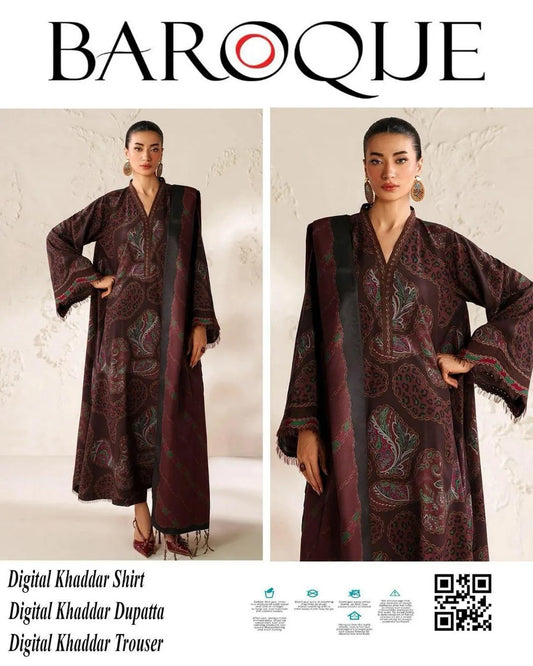 Women's unstitched Khaddar digital print 3PCS