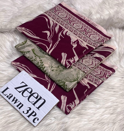 Zeen LAWN 3PC ⁠PRINTED LAWN* SHIRT & DUPATA, 50 colours and designs