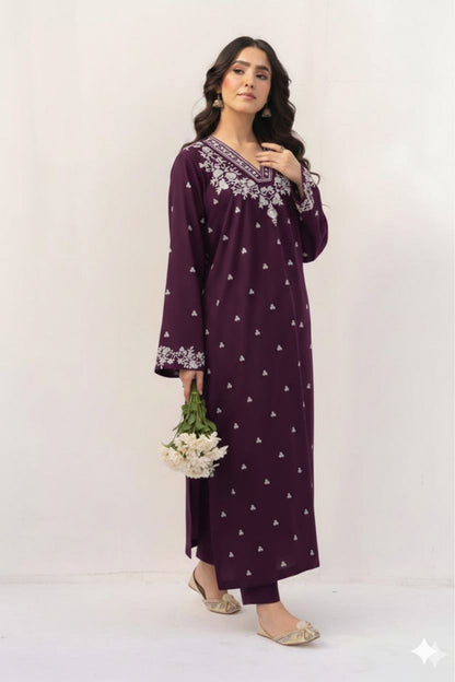 Lawn 2 PC*Embroidered shirt and Sleeves*