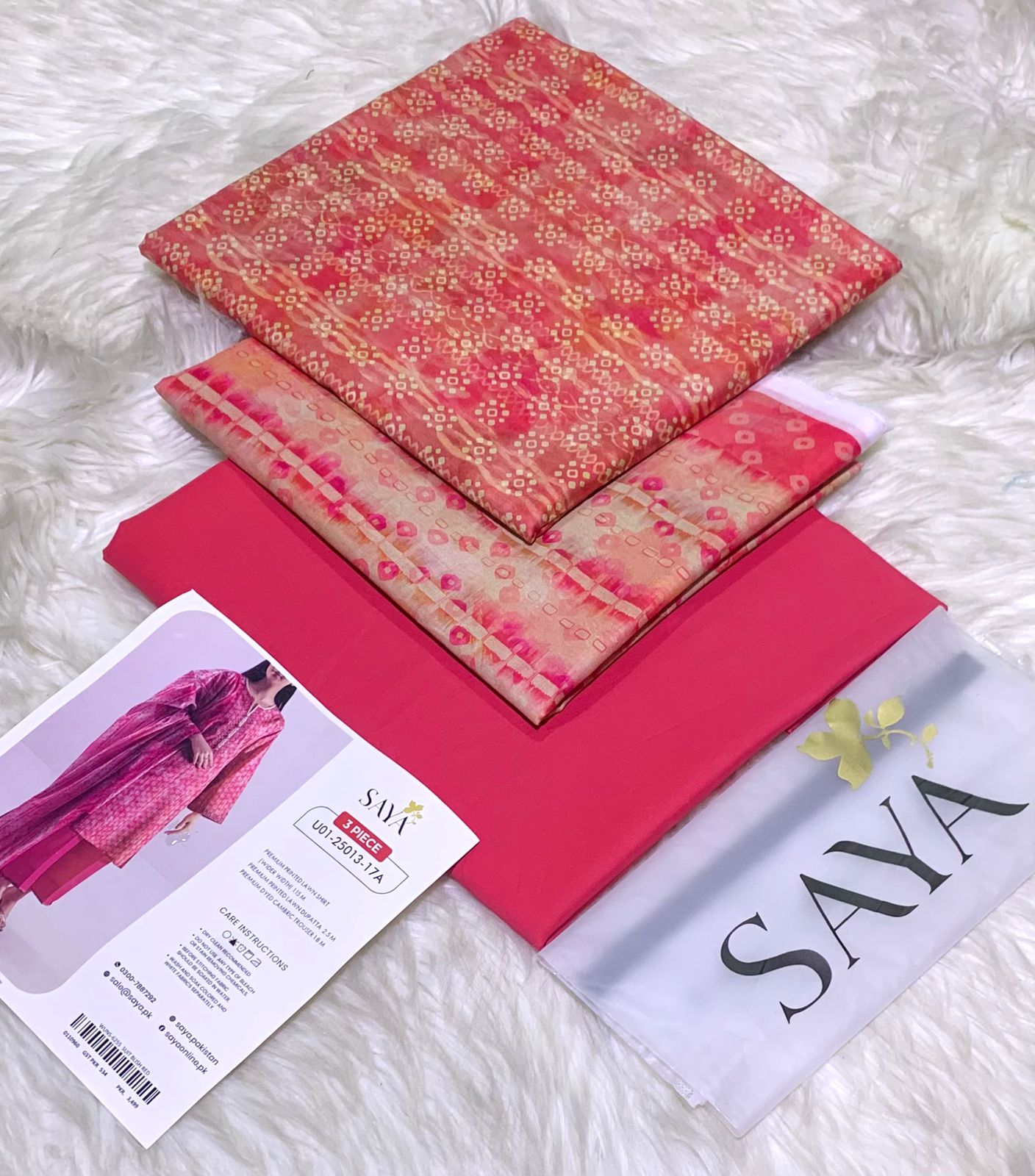 SAYA 2026 💯 Original *Printed 3pc Collection, Lawn