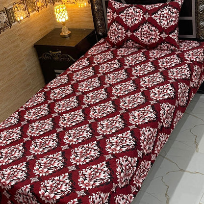 Alkaram 4Pc Mix Cotton Single Pair Bedsheets  4 colours