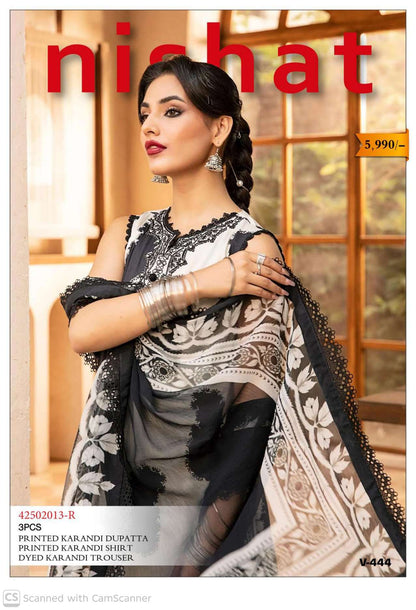 Ladies printed Karandi dress