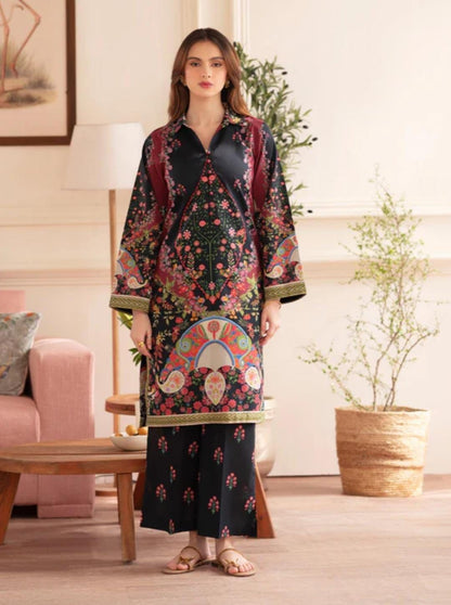 Mahnur,02PCS unstitched suit, lawn 90/88*