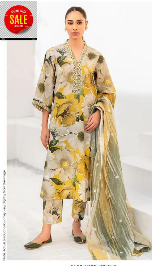 Special Fine Quality Digital Karandi* 3pc clearance sale