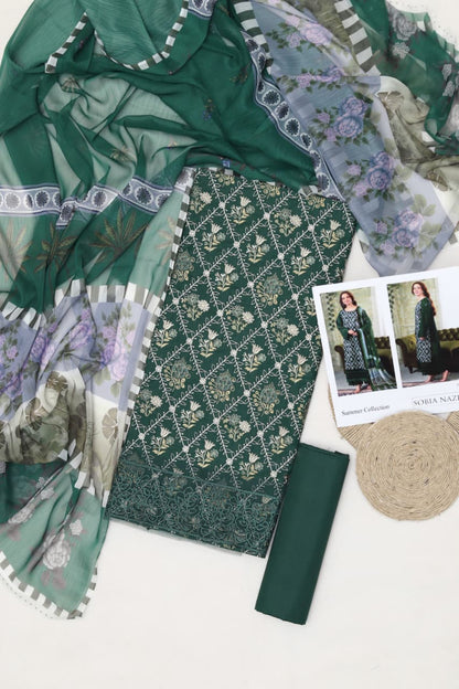 Summer Fabric: High-quality lawn cotton.