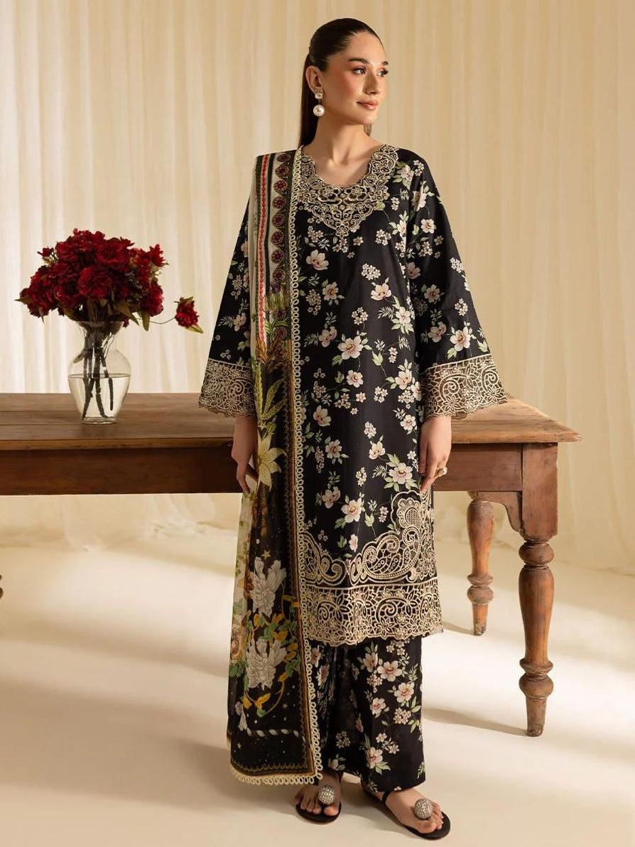 LAWN, 3Pc, Front  Embroidered Printed.