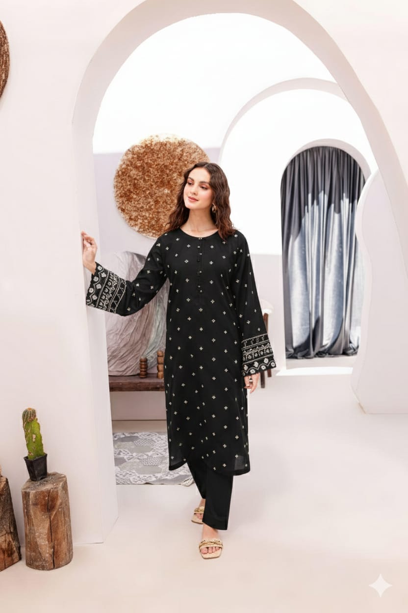 Lawn 2 PC*Embroidered shirt and Sleeves*