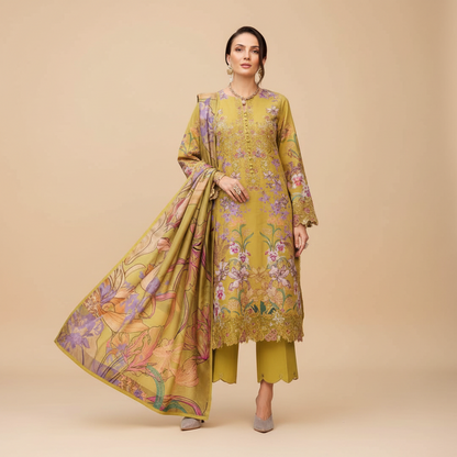 Rang Rasiya, 03PCS unstitched dress, lawn 90/88*