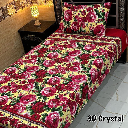 Alkaram 4Pc Mix Cotton Single Pair Bedsheets  4 colours