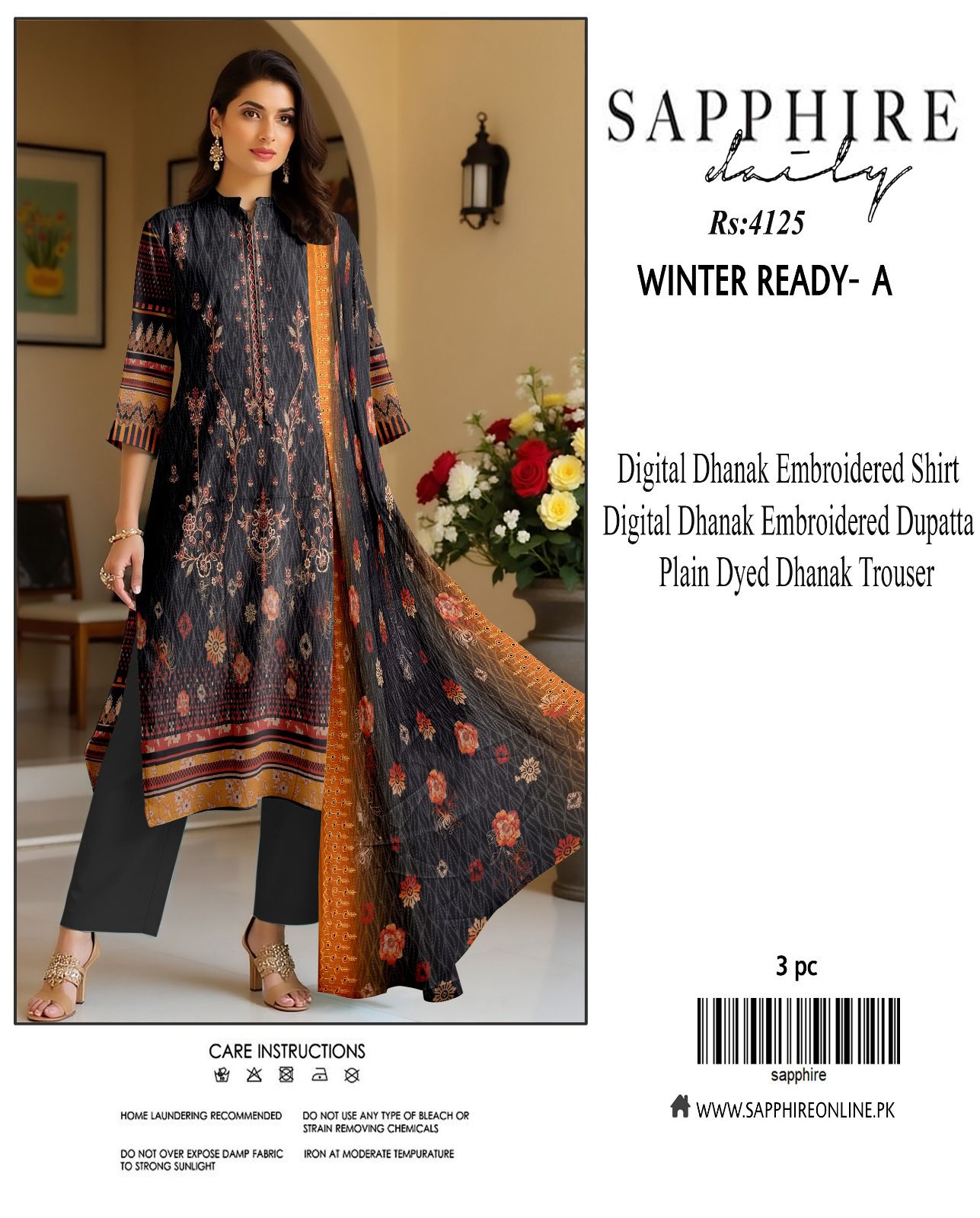 Sapphire dhanak for winter 9 colors