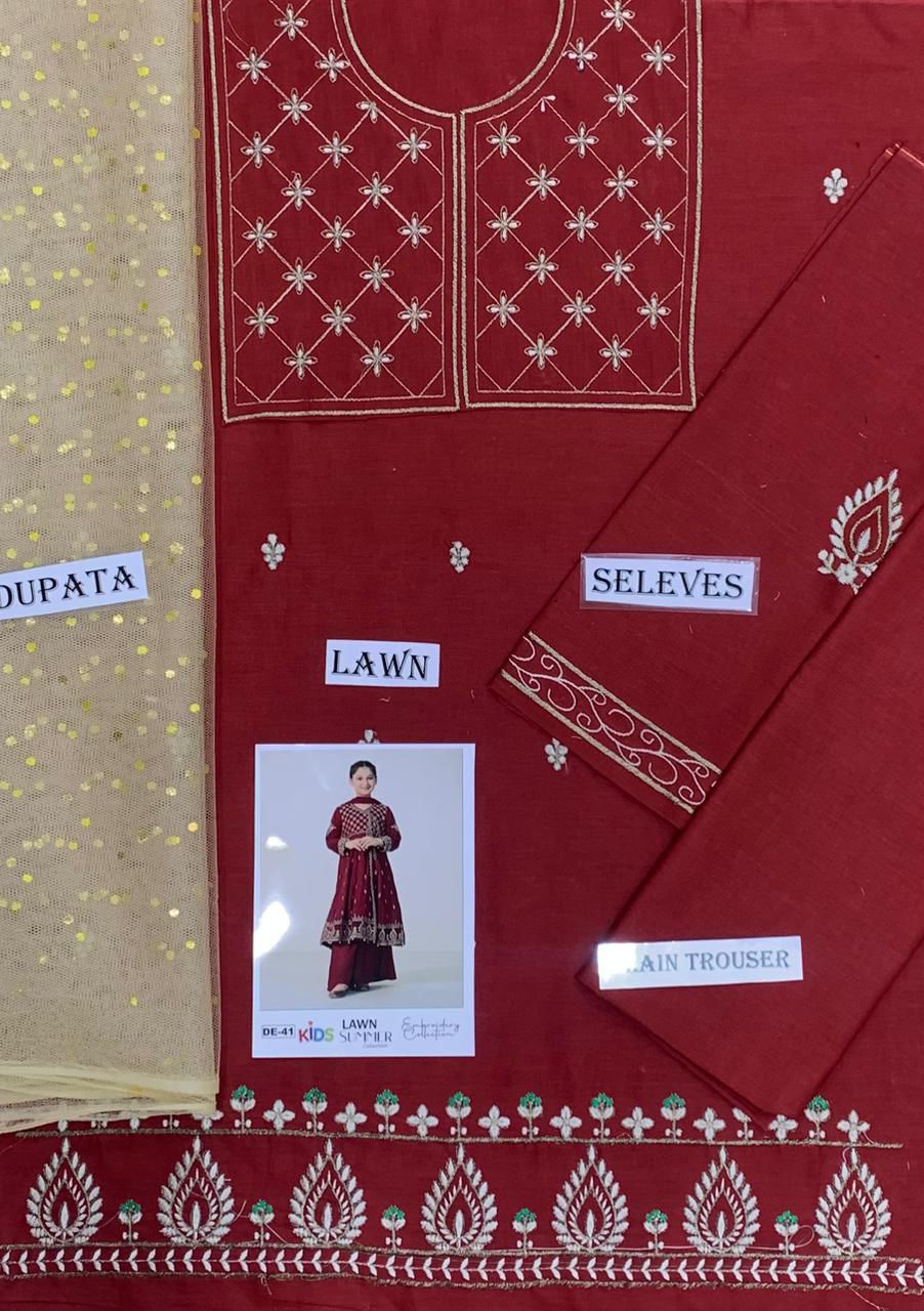 Lawn Eid collection 3pc Kids