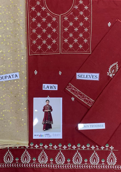 Lawn Eid collection 3pc Kids