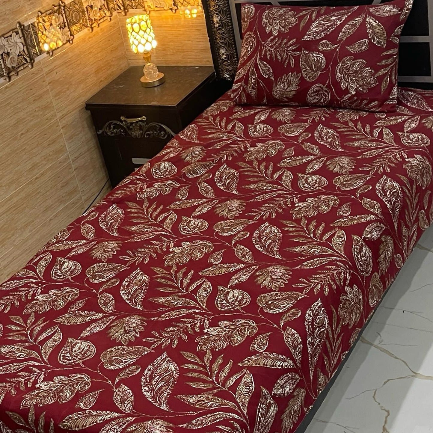 Alkaram 4Pc Mix Cotton Single Pair Bedsheets  4 colours