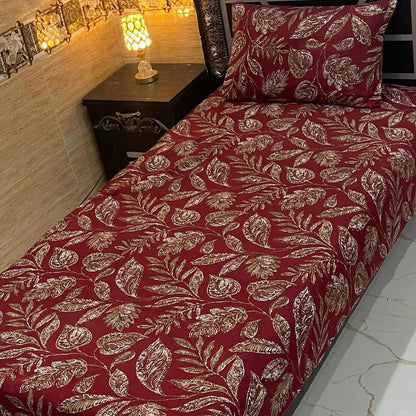 Alkaram 4Pc Mix Cotton Single Pair Bedsheets  4 colours