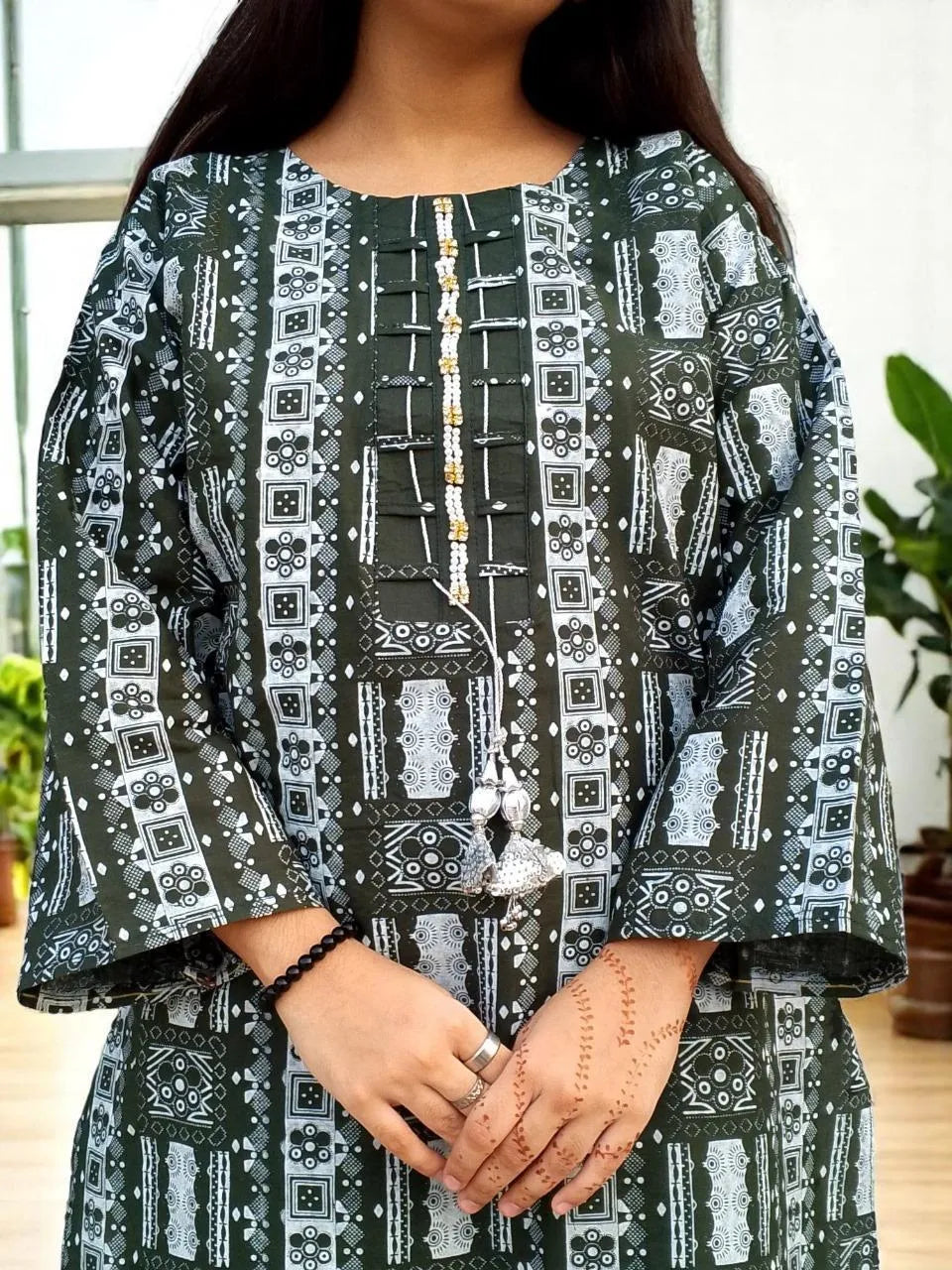 Cotton Lawn Kurta with wide western pants
