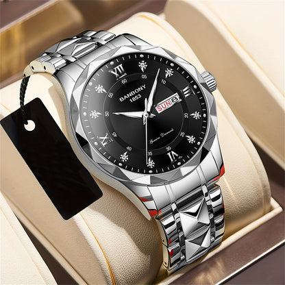 BANBONY watches men's imitation automatic mechanical watches hollow calendar fashion live selling in stock generation