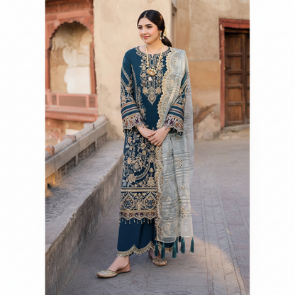 BATIK,3PC DHANAK HEAVY EMBROIDERED SHIRT