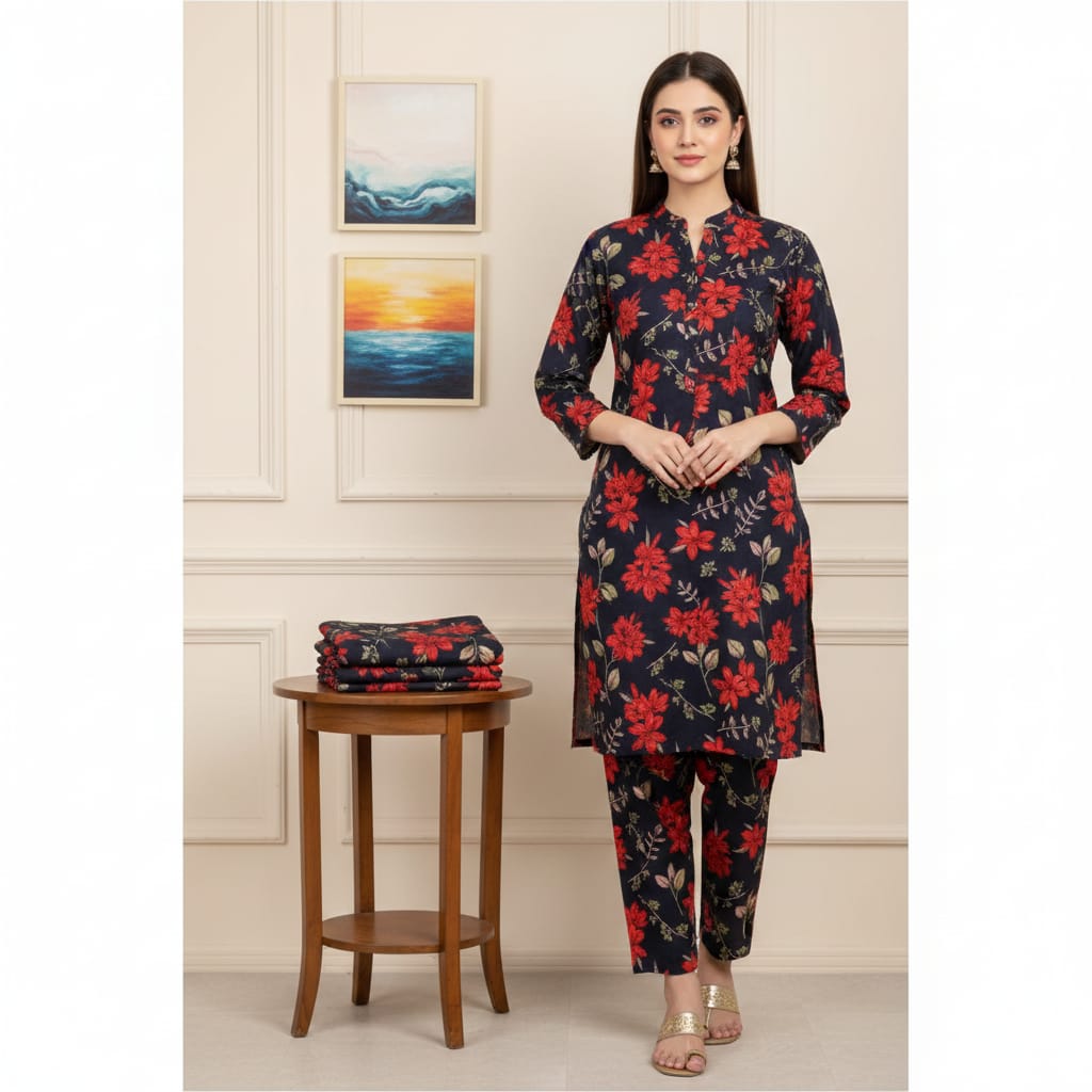 Floral Prints New Arrival,Summer Collection 2026, 2pc,Front Full Digital Printed Shirt*