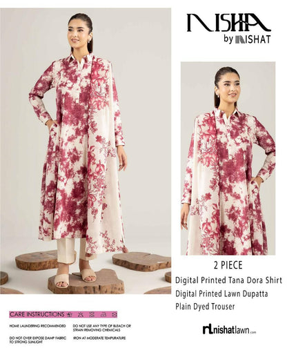 NISHA, by Nishat, Premium Printed Lawn Tana Dora Shirt