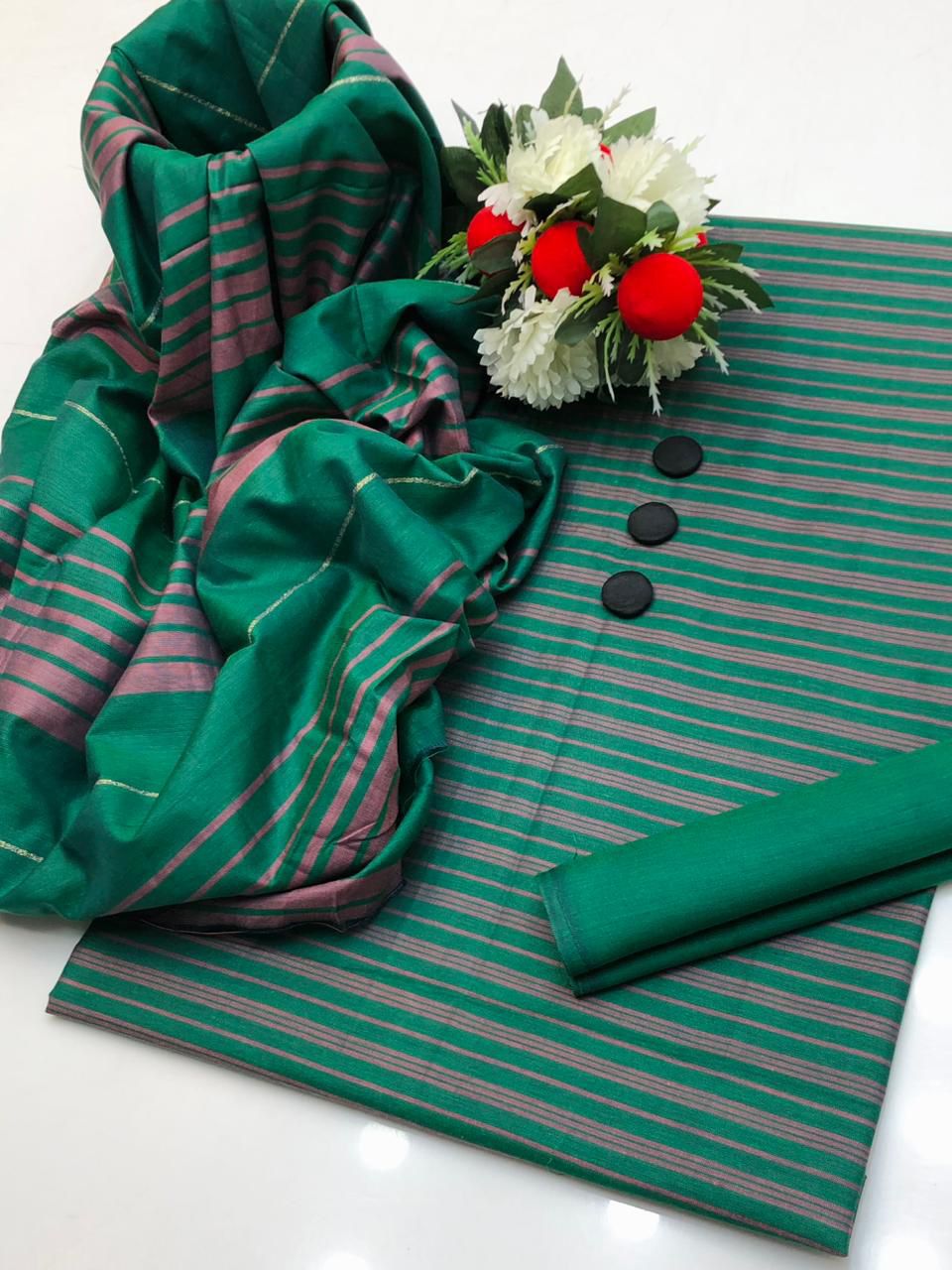Soft Multani Khaddi Lawn Lining Shirt, 3Pcs