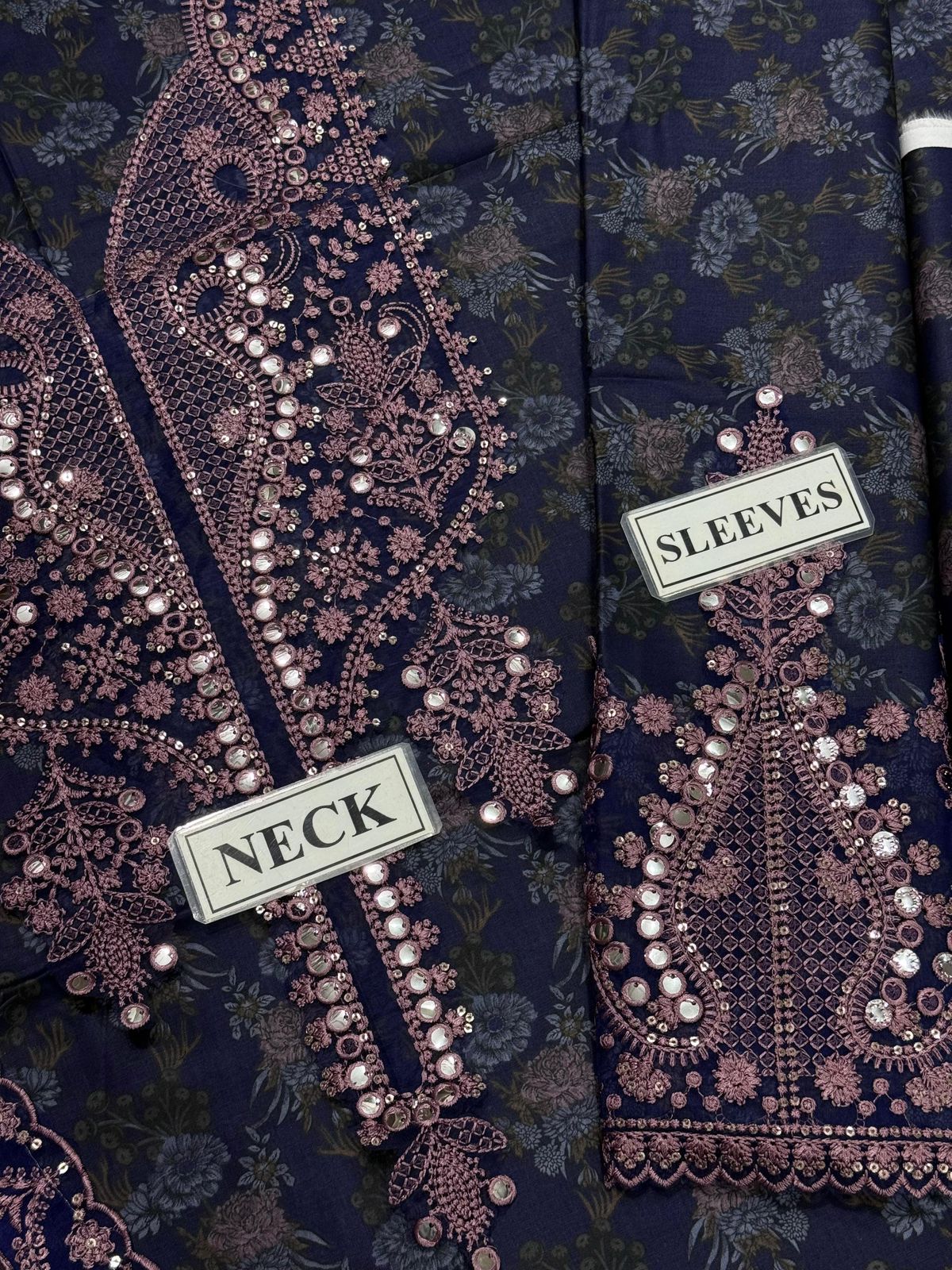 Moghani-printed lawn Suit with Chiffon embroidered Dupatta